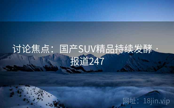 讨论焦点：国产SUV精品持续发酵 · 报道247