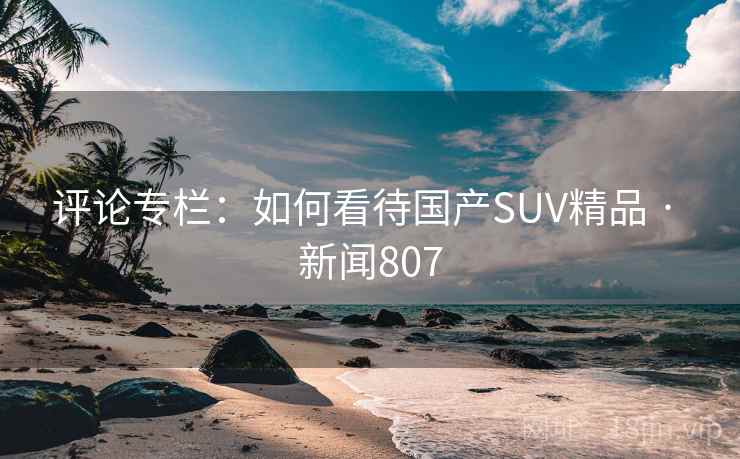 评论专栏:如何看待国产SUV精品 · 新闻807 评论专栏:如何看待国产SUV精品 · 新闻807